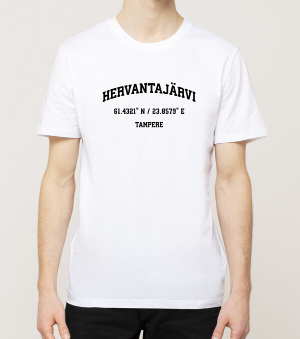 Tampere - Hervantajärvi, Koordinaatit, t-paita