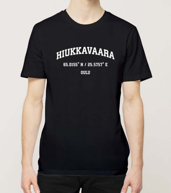 Oulu - Hiukkavaara, Koordinaatit, t-paita